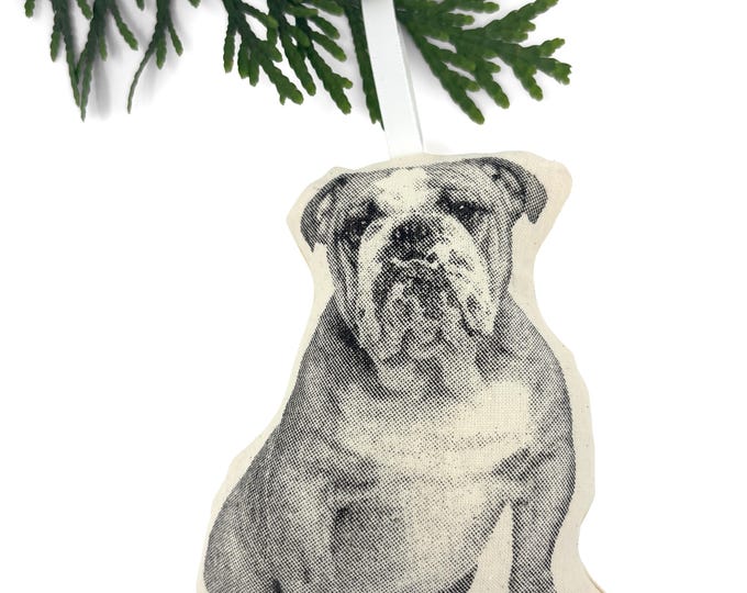 Silkscreen Bulldog Ornament