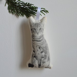 Silkscreen Cat Ornament