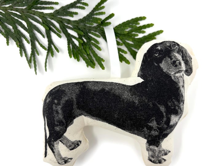 Silkscreen Dachshund Ornament