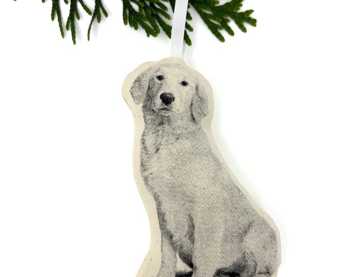 Silkscreen Golden Retriever Ornament
