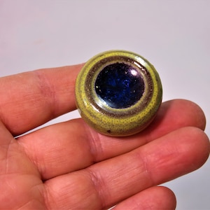 Mustard and cobalt  hand made drawer pull shipping included MADE TO ORDER 2-3wks
