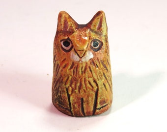 Tiny Orange Kitty hand made sculpture SHIPPING INCLUDED.