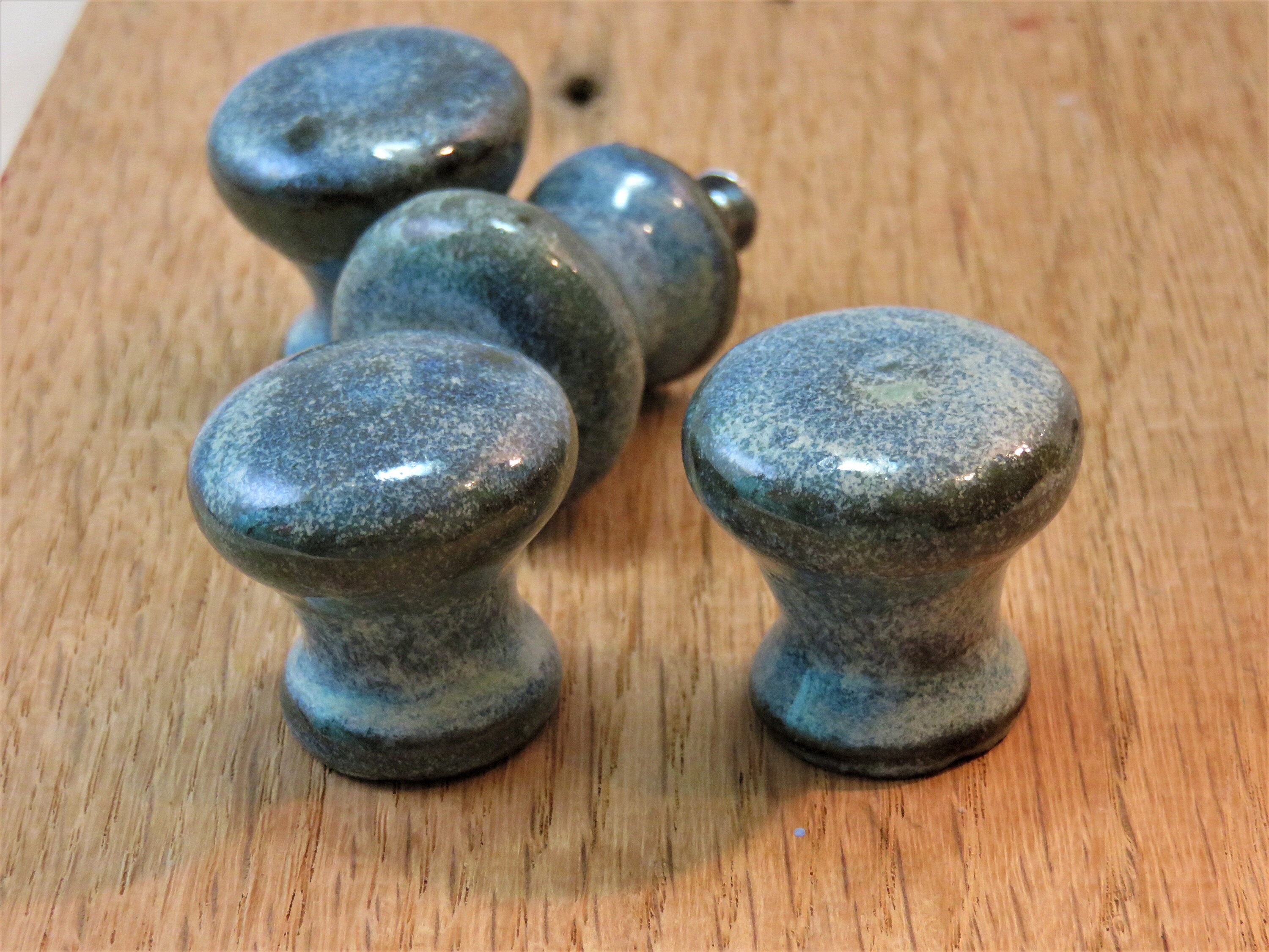 Opal and Seafoam Ceramic Drawer Pulls Made to Order SHIPPING Etsy