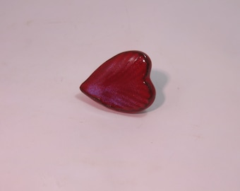 Deep red and white cloud Ceramic hearts Drawer Pulls... Sets are MADE TO ORDER 2-3wks