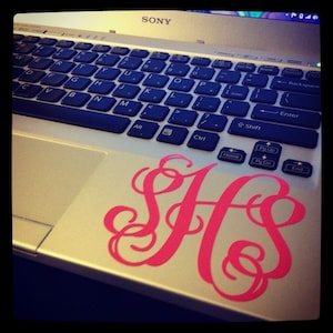 Vinyl Monogram Decal  - 3 inch