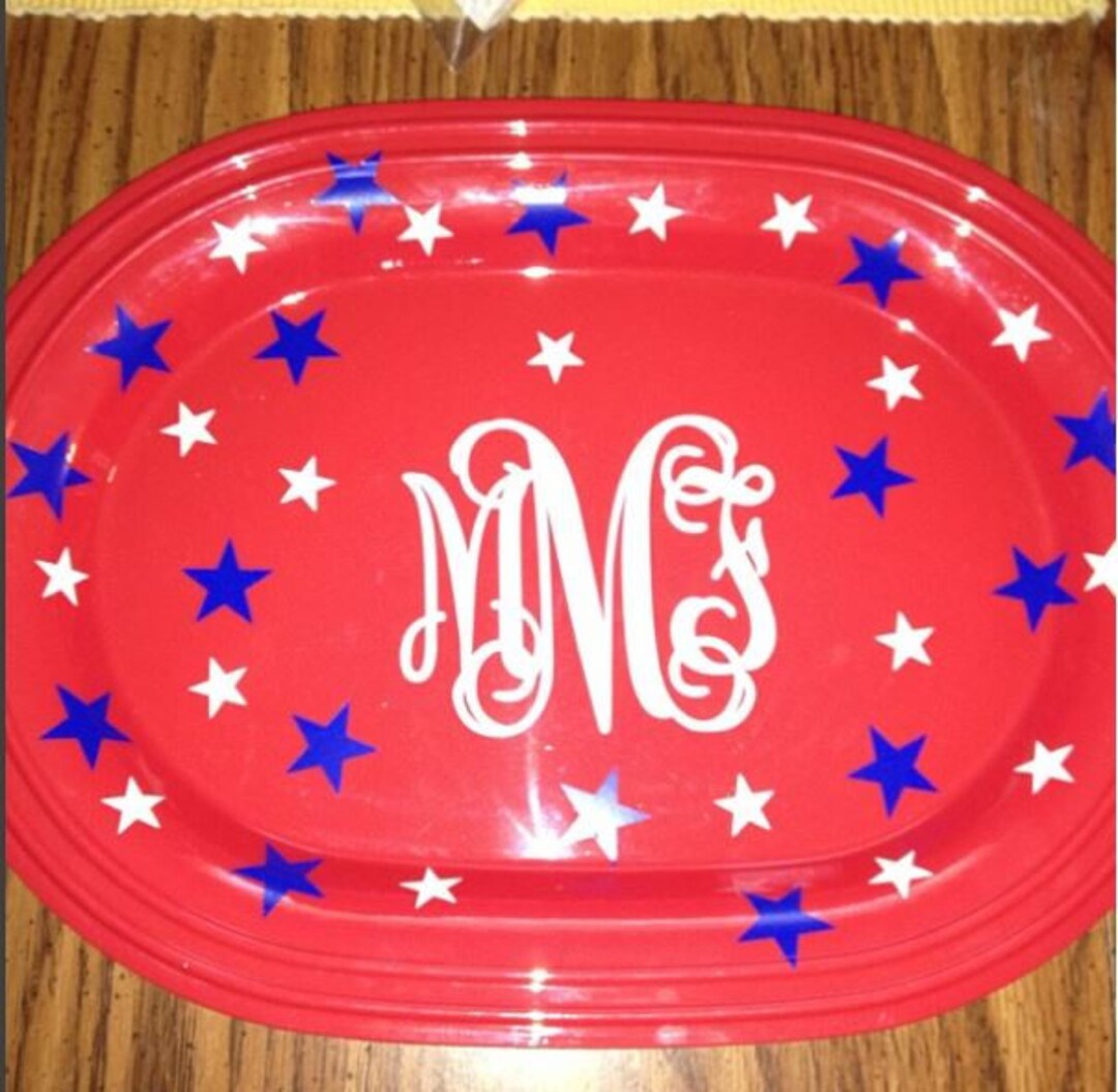 5 Inch - Vinyl Monogram Decal - Etsy