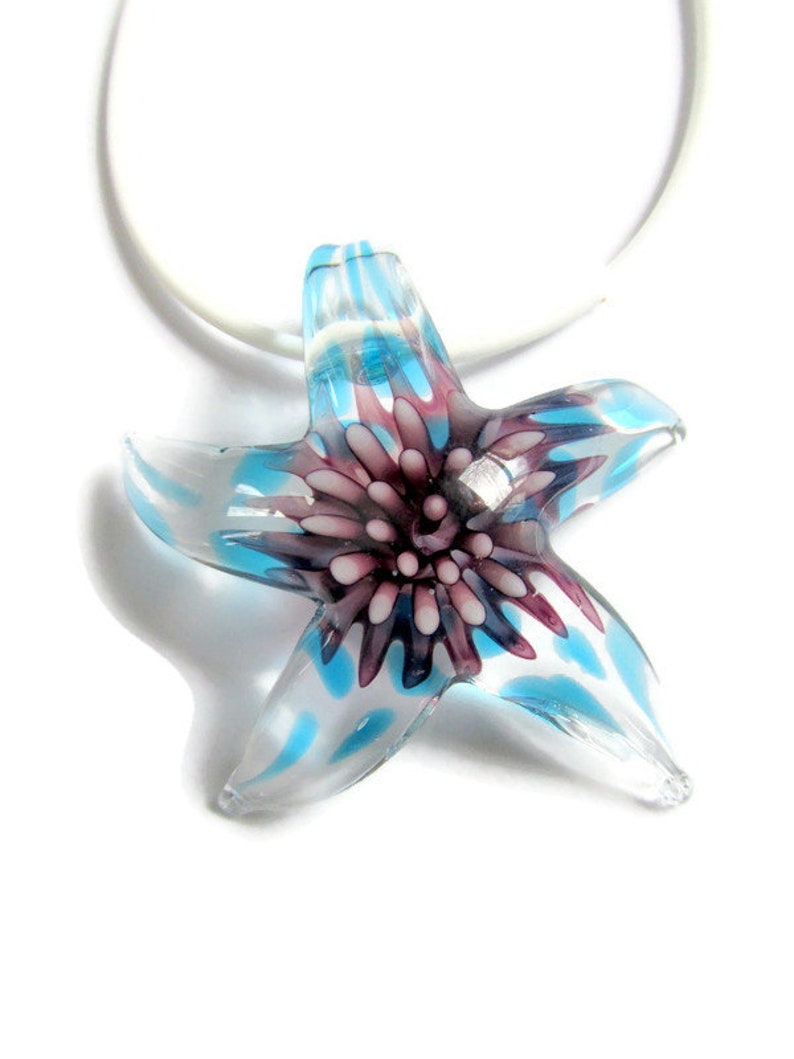 Starfish pendant, tropical jewelry, beachy necklace, summer jewelry, starfish necklace, gift for her, island jewelry, cruise pendant image 1