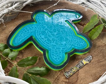 Floral Turtle Tray Silicone Mold