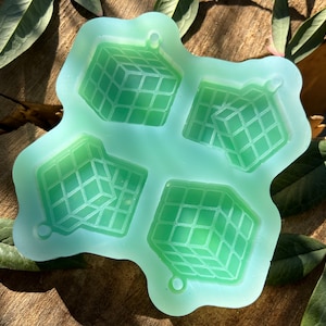 Rubik&#39;s Cube Earrings Palette Silicone Mold
