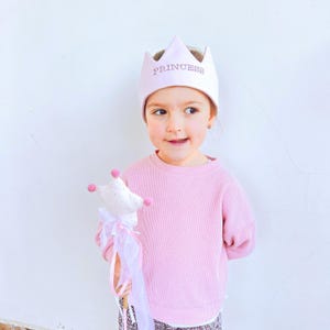 Personalized baby fabric crown, pink crown