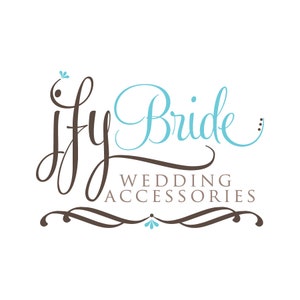Something blue for bride, monogrammed label for brides dress, sweet bridal shower gift jfyBride Style 1006 image 3