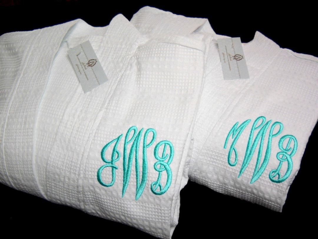 Monogrammed Robes Waffle Weave Robe Set Personalized Gift - Etsy
