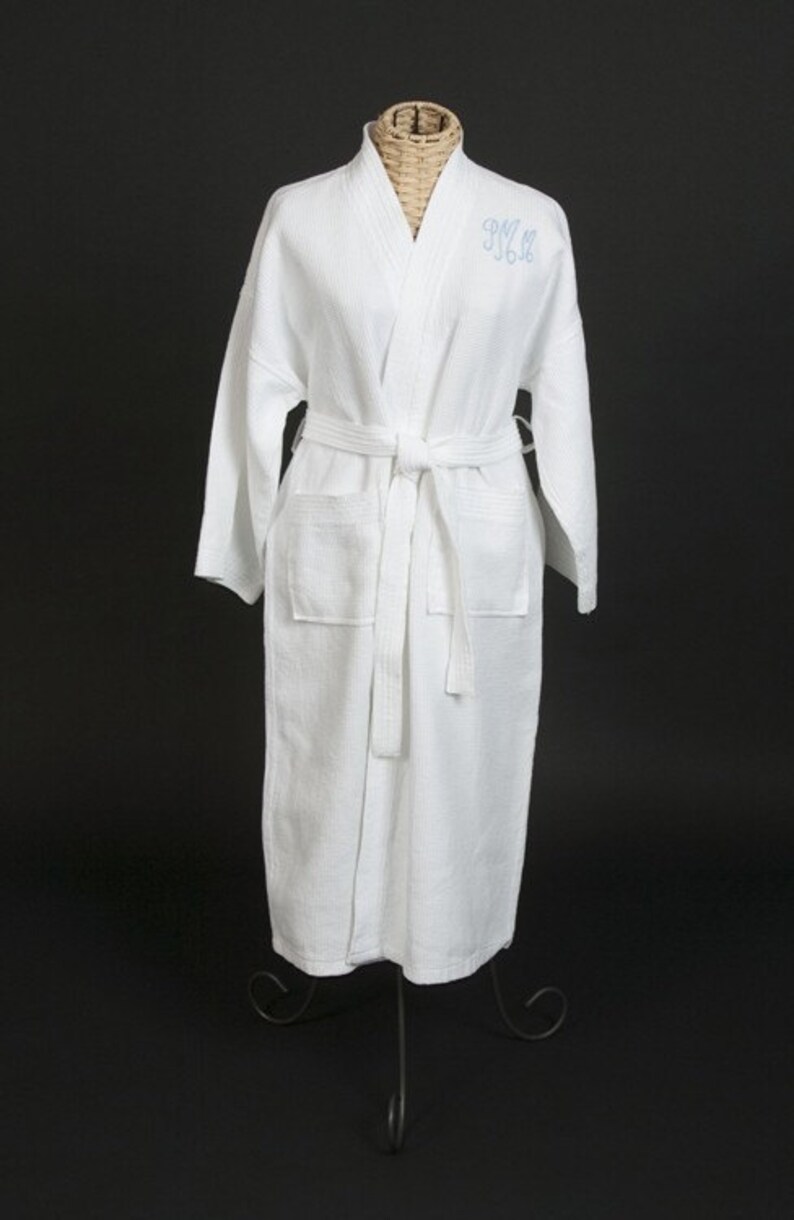 Personalized Bathrobe Cotton Waffle Weave Robe for Her Etsy