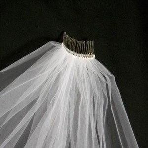 Elbow Length Veil embellished with Alencon Lace image 4