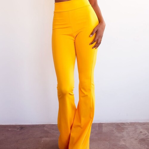 Sugarpuss HIGHWAIST BELL BOTTOMS Yellow 