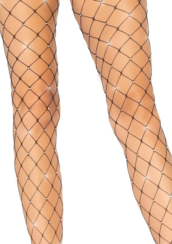white sparkly fishnet tights