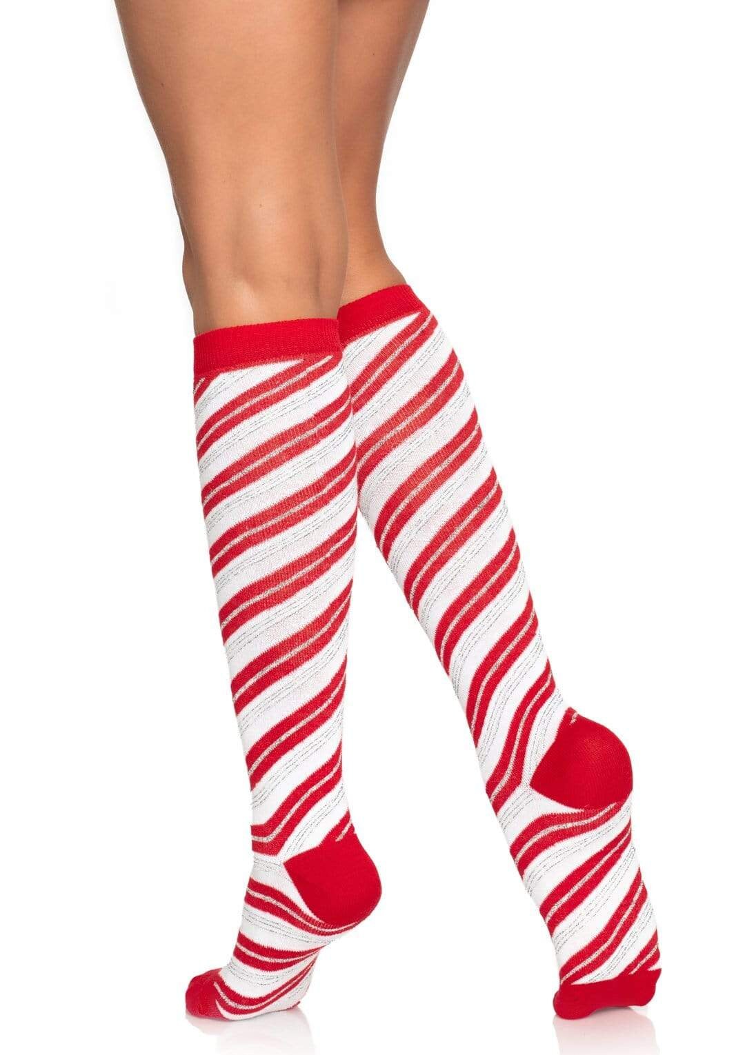 Sugarpuss CANDY CANE SOCKS Red and White Candy Striped Knee Etsy