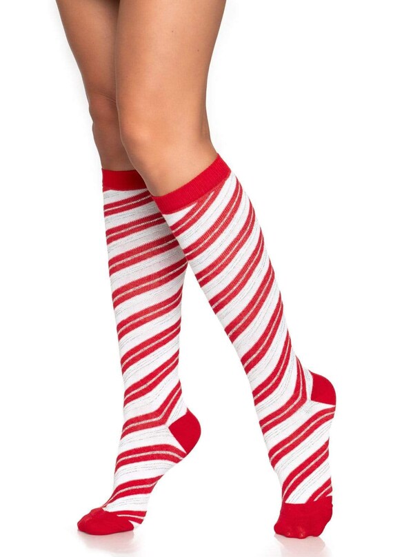 Sugarpuss CANDY CANE SOCKS Red and 