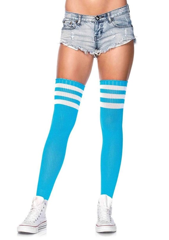 ATHLETIC THIGH HIGHS Tube Socks Neon 