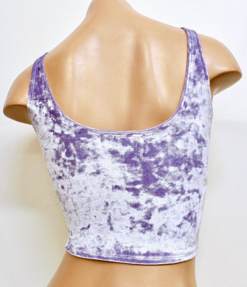 Sugarpuss VELVET CROP TANK Lavender Crushed Velvet Cropped - Etsy
