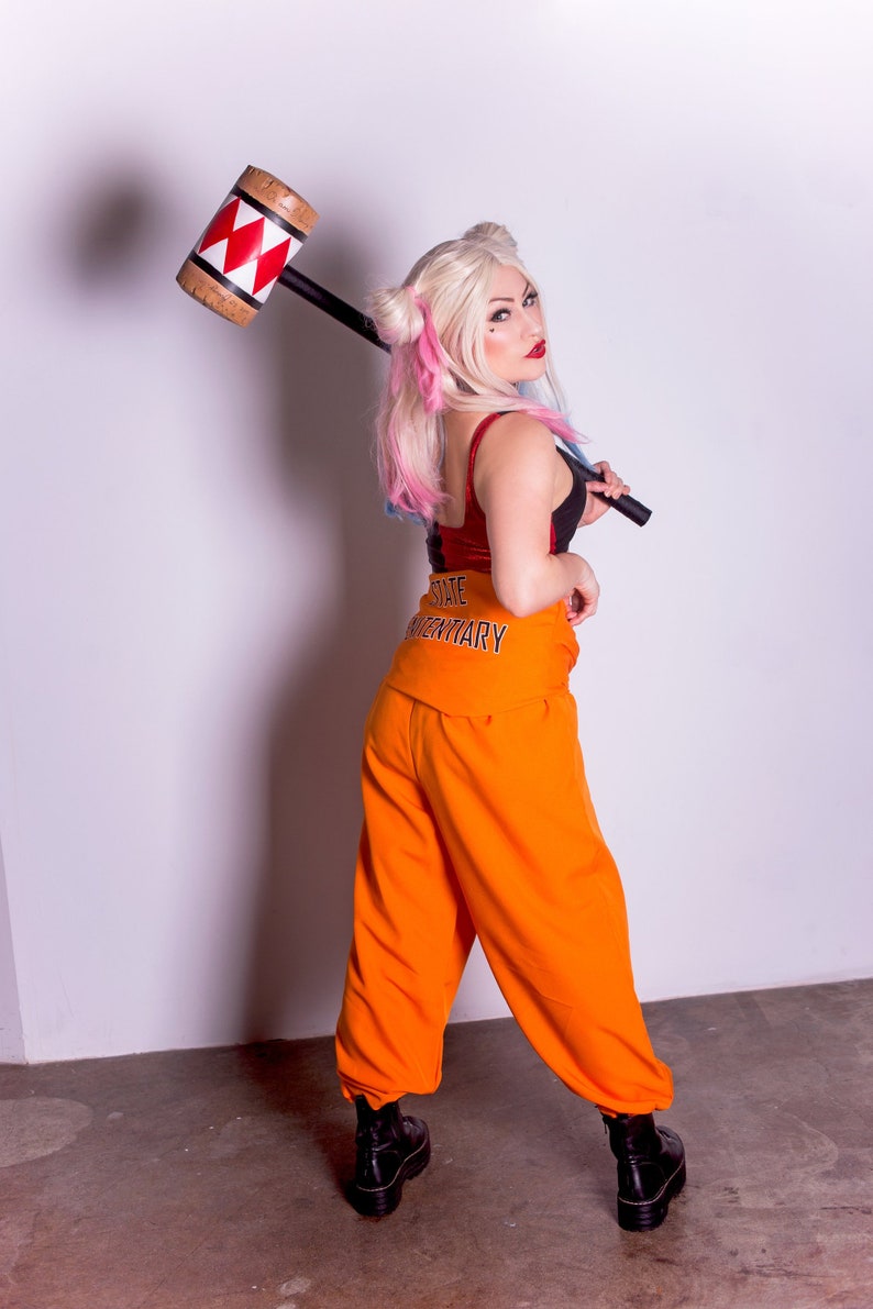 Harlequin Prison Jumpsuit Orange Jumpsuit Cosplay Costume Etsy Harlequin Prison Jumpsuit Orange Jumpsuit Cosplay Costume Etsy