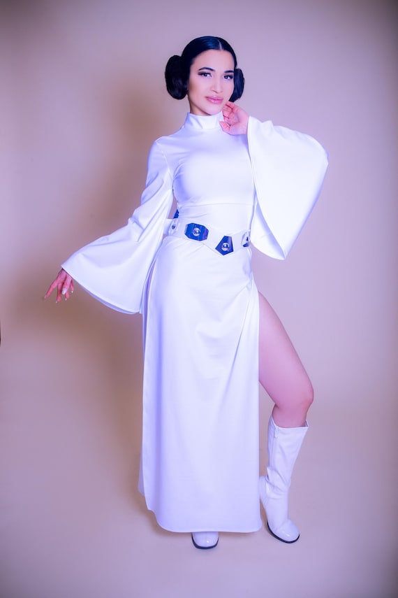 space princess dress Sugarpuss SPACE PRINCESS GALAXY Long Dress, White Long Dress With Bell  Sleeves and Side Slits, Cosplay Costumes, Halloween