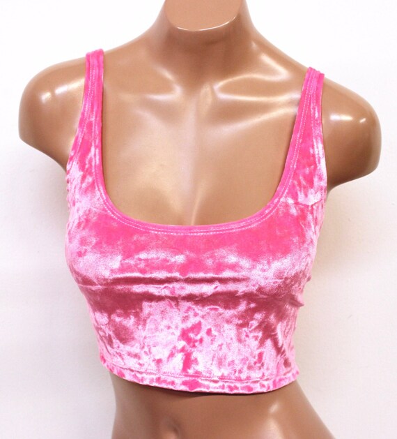 neon pink crop top