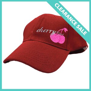 Cherry Bomb  - Custom Vinyl Decal Trucker Hat, Baseball Cap, Hat, 6 Panel - CLEARANCE