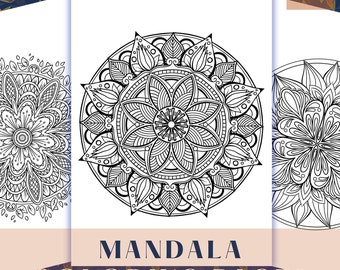 Mandalas de la naturaleza para colorear – Arte imprimible en tamaño A4 (Descarga en PDF)