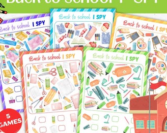 Juego "Veo, veo" para la vuelta al cole: 5 fichas de actividades imprimibles (descarga en PDF)