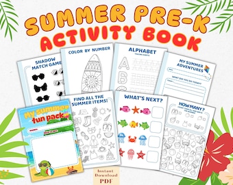Kit de actividades de verano para niños: Juegos imprimibles, colorear y calcar (descarga en PDF) para niños de 4 a 7 años