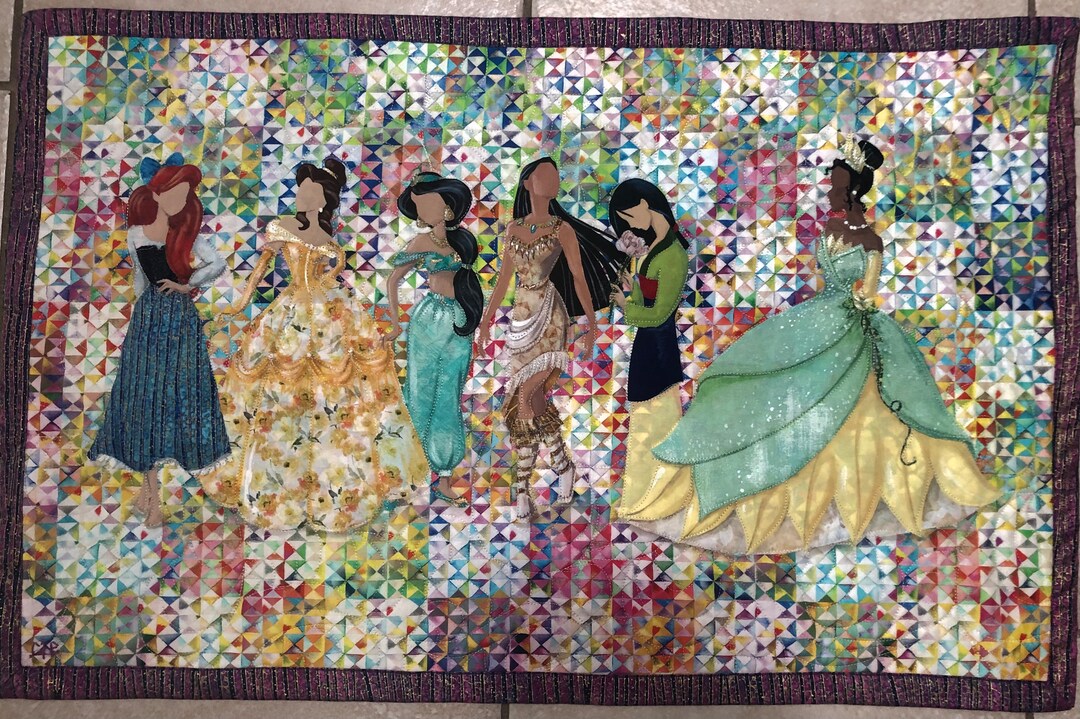 Princesses Quilt Tutorials Middle School Princesses Art Quilt - Etsy