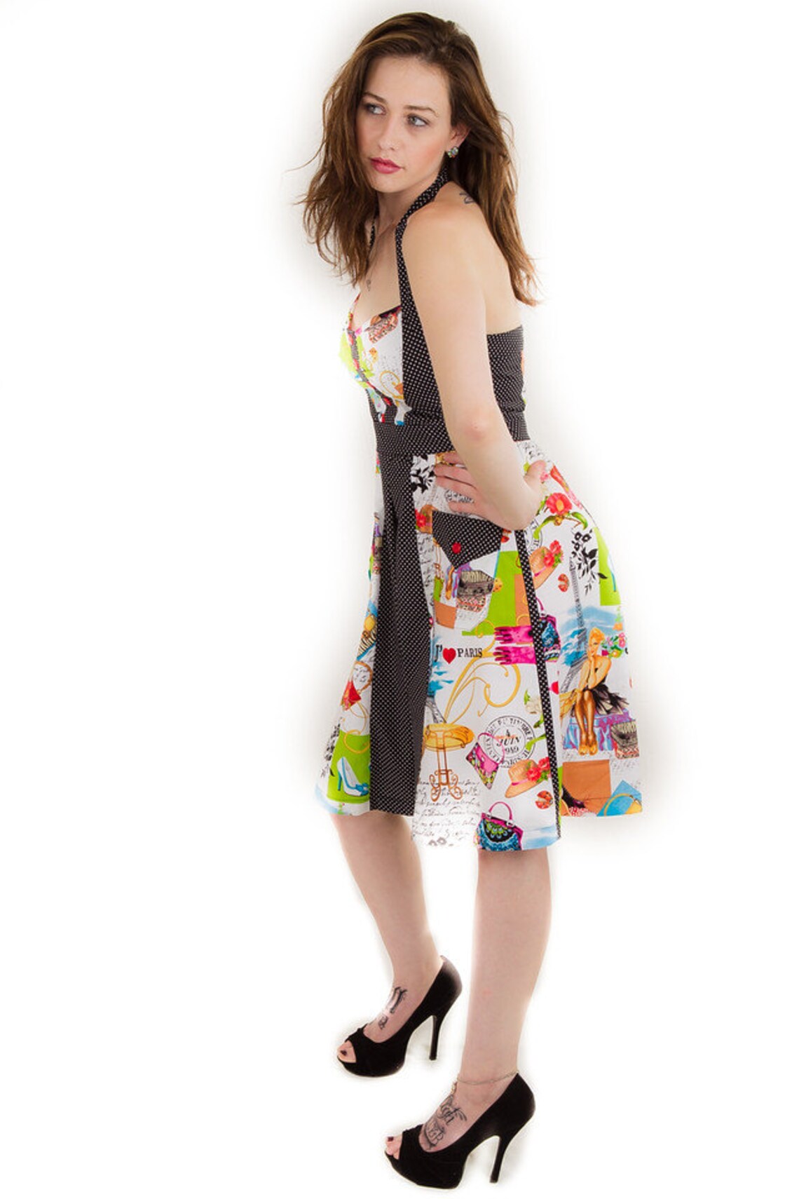 halter dress with pockets