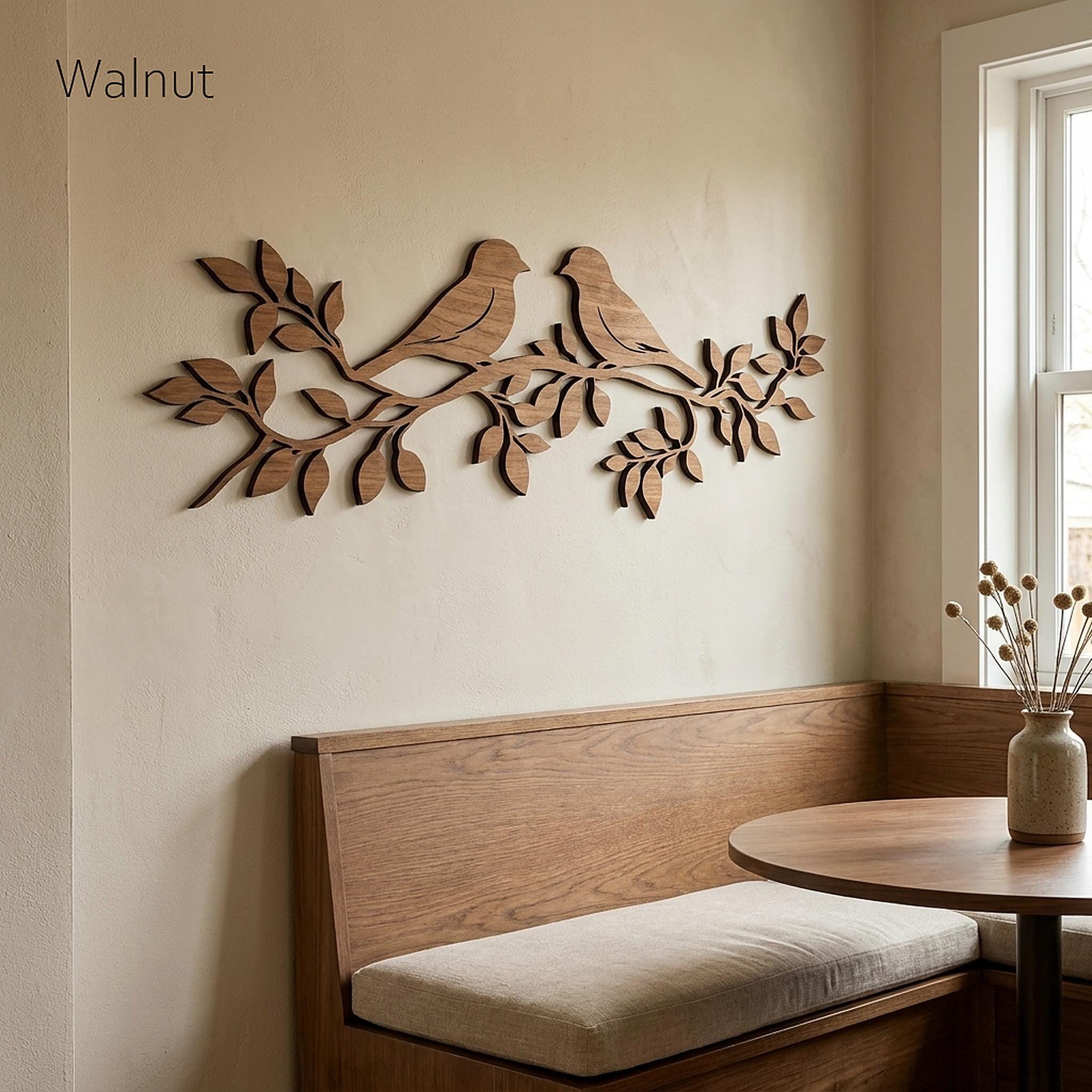 Birds Wall Art – Wooden Home Decor – Minimalist Wall Hanging