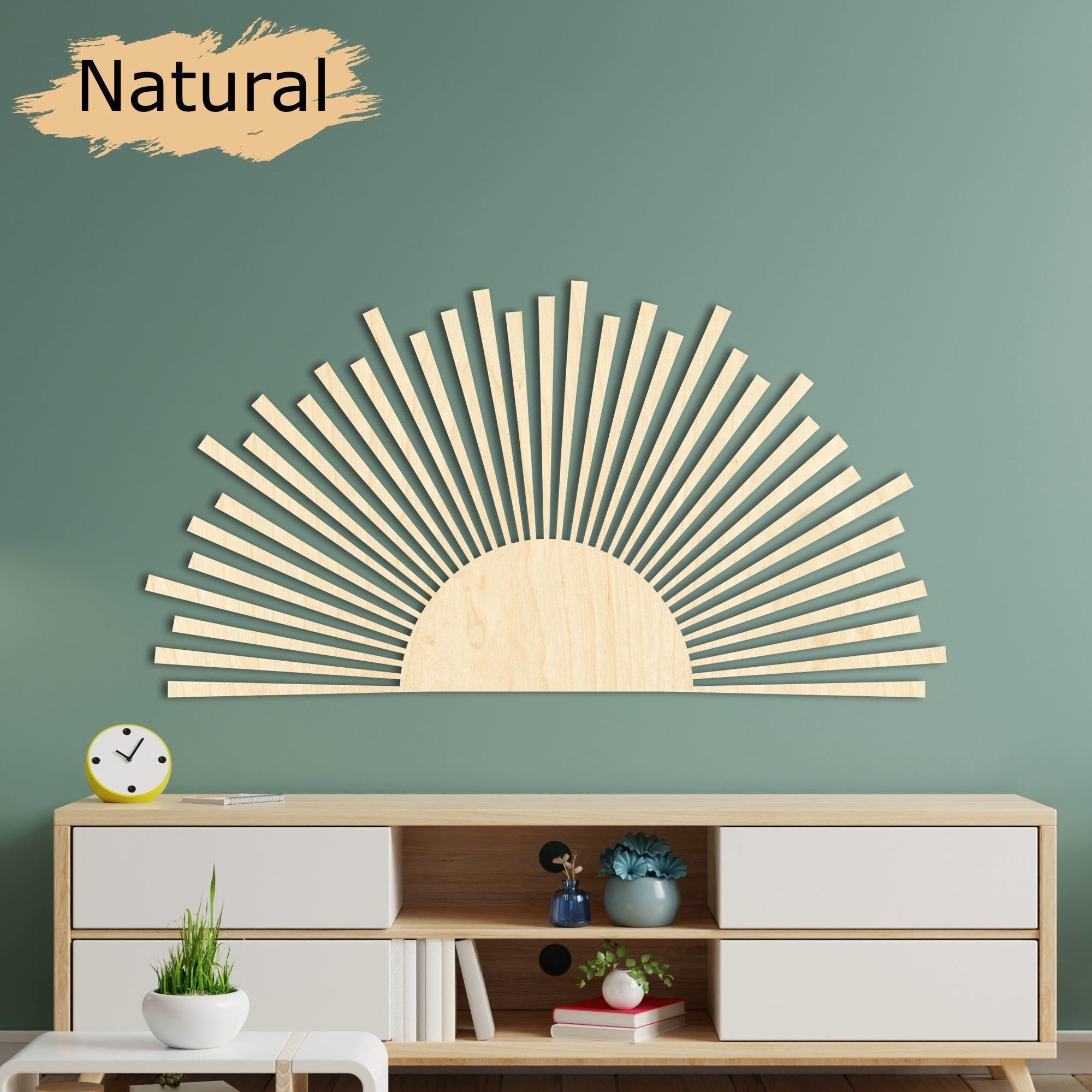 Wood Sun Wall Art - Modern Sunrise Decor - Etsy