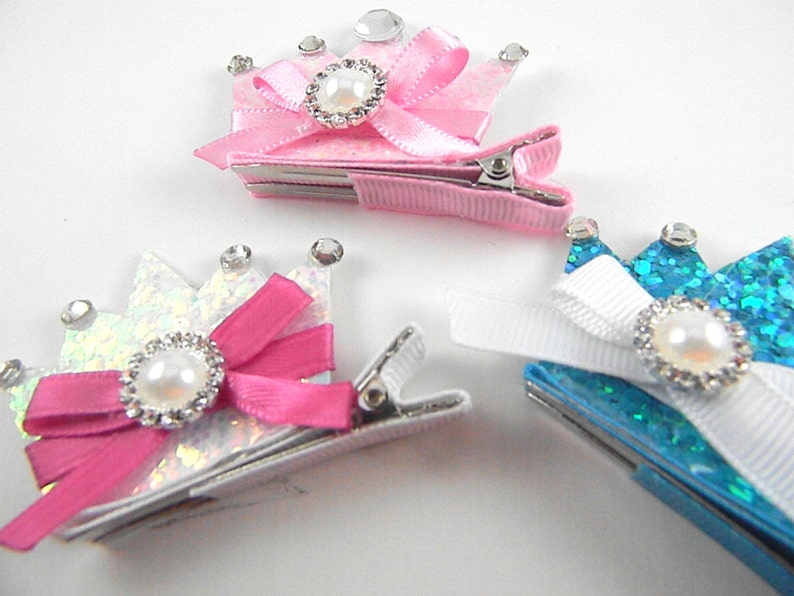 Glitter Crown Hair ClipGlitter tiara hair clippink crown Etsy