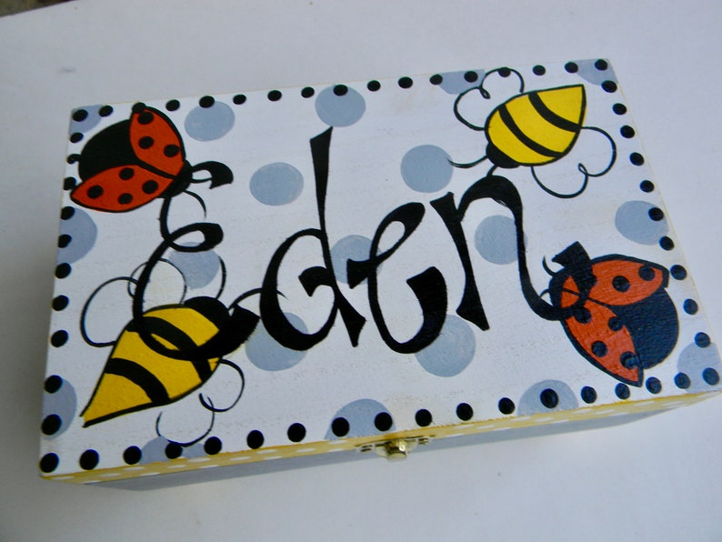 Hand Painted Children/'s Jewelry Boxes Girls boys Kids Jewelry Boxes Trinket Boxes flower Girl Gift Boxes Personalized Jewelry boxes