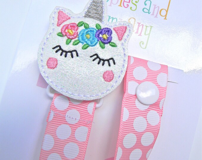 Unicorn Pacifier Holder Pacifier Clip Unicorn Pacifier Clip Etsy