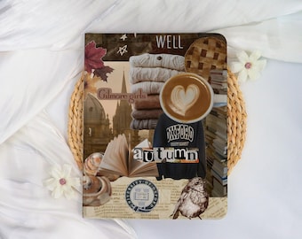 Autumn Coffee Collage iPad Case with Apple Pen Holder,iPad Cover for iPad A16,Custom iPad Pro 2024,iPad Mini 8.3/7.9",Christmas Gifts