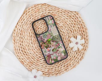 Macaron Garden Collage Soft iPhone Case Cover for iPhone 17 16 15 14 13 12 Pro Max,iPhone Air/16e 15 14 Plus,Case for Mini 13 12 X XS XR SE