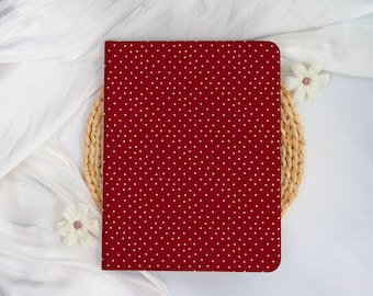 Red Dots iPad Case with Pencil Holder,Cover for New iPad A16 2025,Custom iPad Pro 2025/2024,iPad Mini 8.3"/7.9",Personalized iPad Air Case