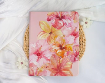 Tropical Floral Pattern iPad Case with Apple Pen Holder,iPad Cover for iPad A16,Custom iPad Pro 2025/2024,iPad Mini 8.3/7.9",Christmas Gift