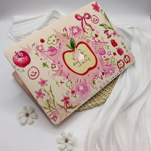 Pink Cartoon Crayon Drawing MacBook Case for Apple Laptop Sleeve,MacBook 12,MacBook Pro Cover 16/15/14/13,MacBook Ret 15/13,Mac Air 15/13/11