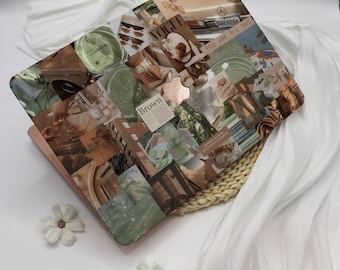 Vogue Green Brown Collage MacBook Case for Apple Laptop Sleeve Cover,MacBook 12,MacBook Pro 16/15/14/13,MacBook Ret15/13,Air 15/13/11,A2485