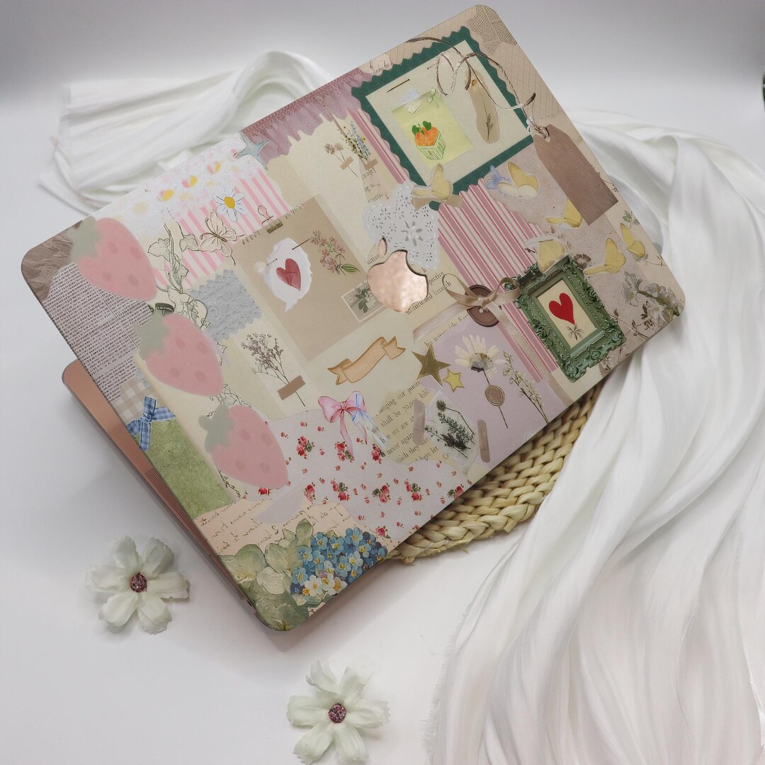 Pink Girl Cute Collage MacBook Case for Apple Laptop Sleeve Cover ...