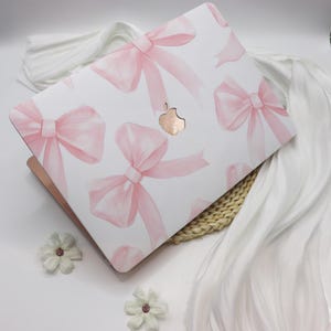 Pink Bowkonts Girly MacBook Case for Apple Laptop Sleeve,MacBook 12,MacBook Pro Cover 16/15/14,MacBook Ret 15/13,Mac 2025 Air 15/13 Cover