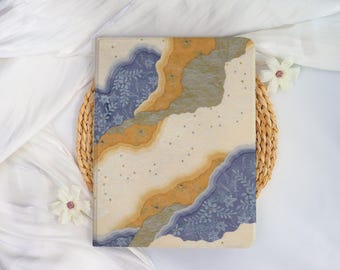 Washi Marble Floral Pattern iPad Case with Apple Pen Slot,iPad Cover for iPad A16,Custom iPad Mini 8.3/7.9",iPad Pro 2025-11/13 Air,Custom