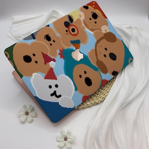 Coque MacBook mignon dessin animé chiots pour housse d'ordinateur portable Apple,MacBook 12,MacBook Pro Cover 16/15/14/13,MacBook Ret 15/13,Mac Air Cover 15/13/11