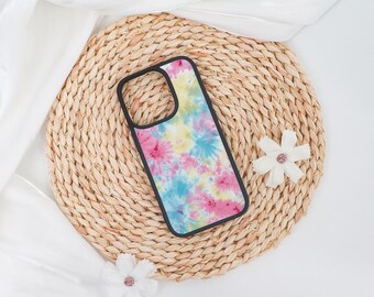 Blue Yellow Flower Soft iPhone Case Cover for iPhone 17 16 15 14 13 12 Pro Max,iPhone Air/16e 15 14 Plus,Case for Mini 13 12 X XS XR SE,Gift