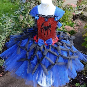 Spidey Superhero Character Tutu Dress - Costume, Dressing Up, Birthday Party, Christmas, Halloween, Parade Toddler Preschool Teen Spider